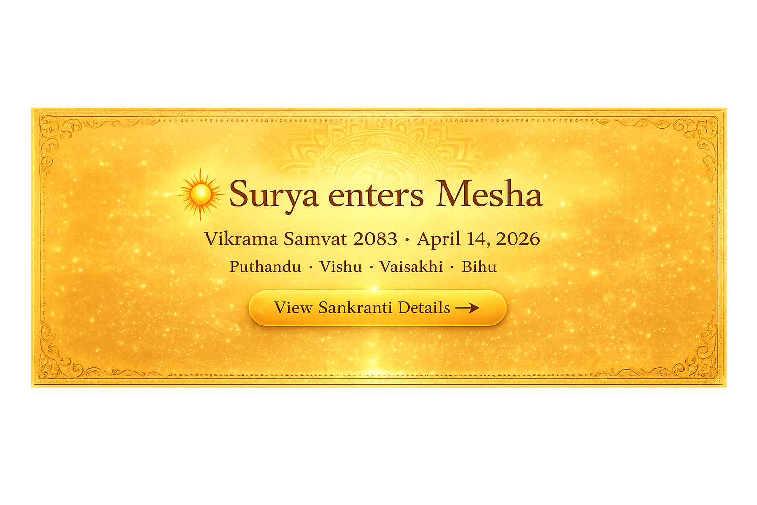 Mesha Sankranti 2026 — Solar New Year